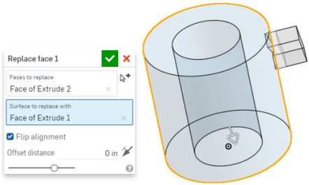 Esempio di come utilizzare la distanza di offset