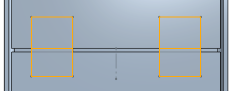 Esempio di collegamento di due flange o pareti con entrambe le flange selezionate come flange da unire