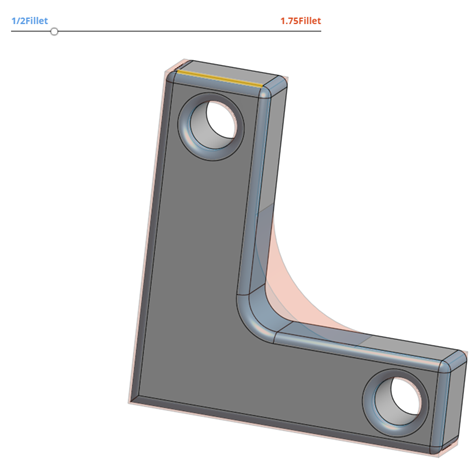 Esempio di come visualizzare più funzioni Base facendo scorrere il cerchio verso l'etichetta Base