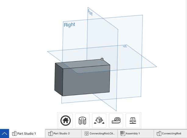 Esempio della barra degli strumenti di sola visualizzazione su un dispositivo iPad