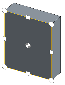 Example showing Mate connector inference points on a face