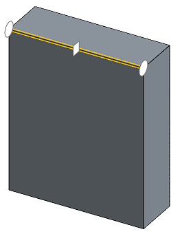 Example showing Mate connector inference points on an edge