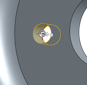 Esempio di funzione Replica, accoppiamento imbullonato alla vista ravvicinata del mozzo