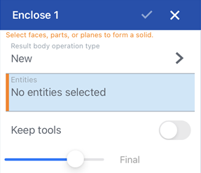 Enclose dialog for iOS