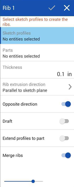 Finestra di dialogo Rib: Android