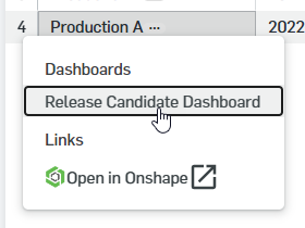 Colonna Rilascio con accesso alla dashboard
