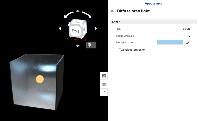 Modificare i parametri di aspetto della luce diffusa
