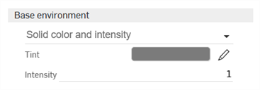 Environment Lighting: Base environment - Solid color and intensity