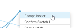 Opzione Escape bezier dal menu contestuale