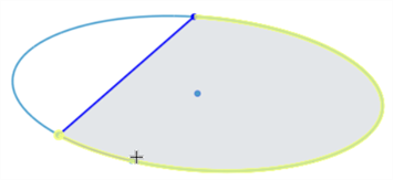 Estendere l'arco fino alla geometria delimitante