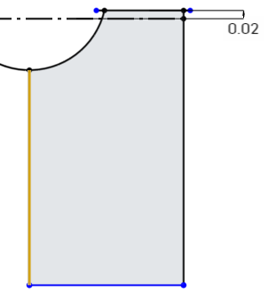 Curva dello schizzo evidenziata