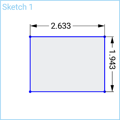 Example of length or height dimension