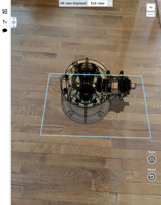 アセンブリ内のモデルの AR ビュー