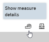 Assembly Measure tool icon at lower right corner of the window
