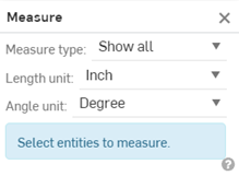 Measure tool dialog
