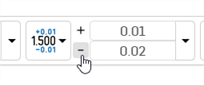 Adjusting the tolerance plus or minus