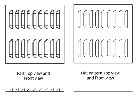 Part and Flat pattern drawing example