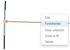 example of selecting Foreshorten 