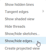 Show/hide edges from the context menu