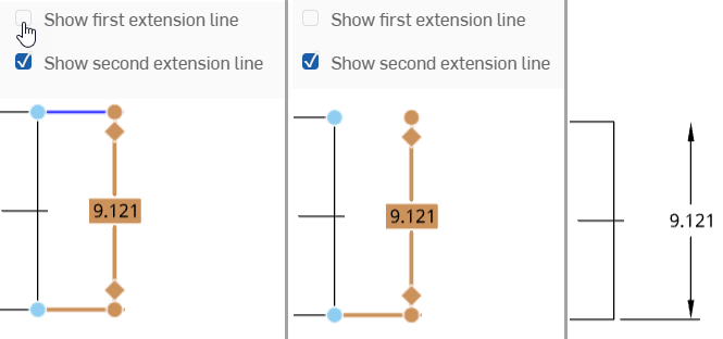 Extension line example