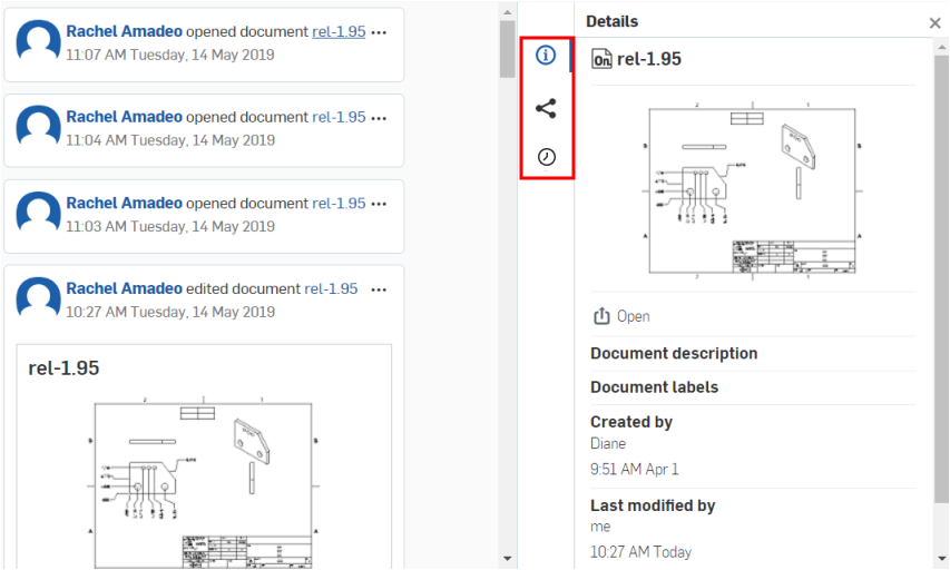 Example of viewing document details