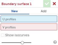 Boundary surface dialog