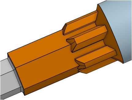 Example of the new composite part