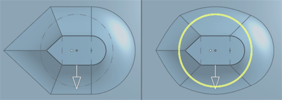 Face blend cross section example