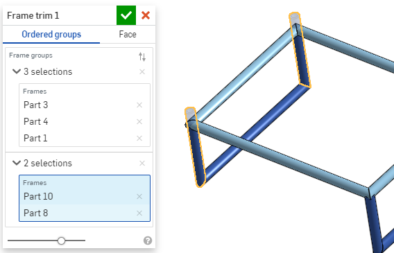 Example grouping selections