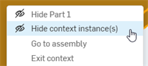 Hide context instances context menu option