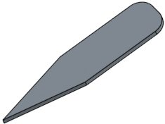 example of a blade selected as the part and an edge selected as the pattern axis