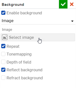 Selecting an Image to use as the Background