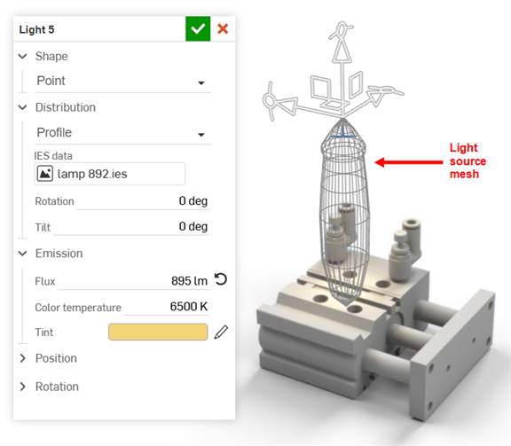 Light profile example