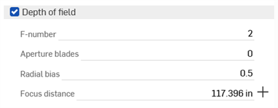 被写界深度の設定