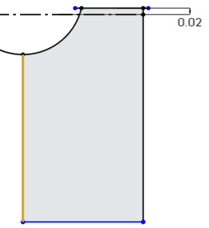 Sketch curve highlighted