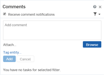 Light user Comments panel
