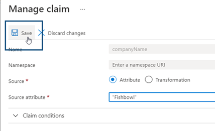 클레임 관리 페이지에서 클레임 저장의 예