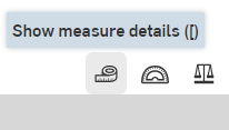 창 오른쪽 하단 코너의 어셈블리 측정 도구 아이콘