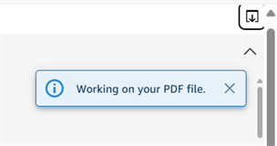 Working on PDF message