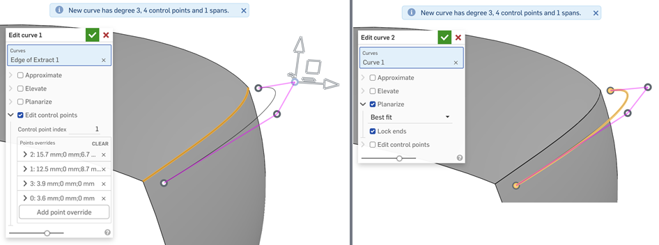 Edit curve hierarchy example