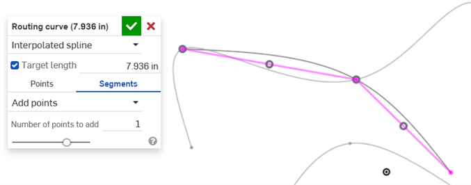 Routing curve length undetermined
