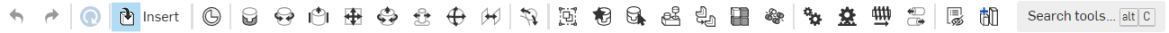 파트 및 어셈블리 삽입 피처 아이콘이 강조 표시된 어셈블리 툴바