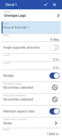 iOS의 데칼 대화상자