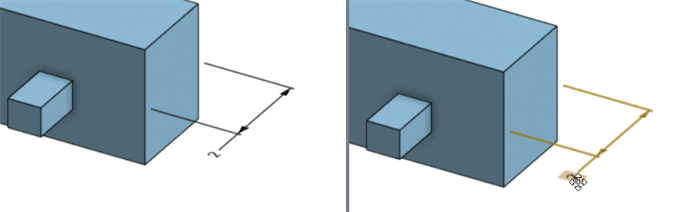 Editing a feature dimension example