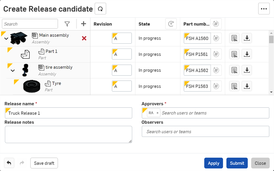 Create Release candidate without issues