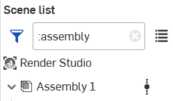 Filtering the Scene list