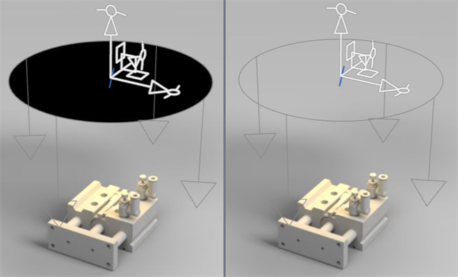 Visible to camera example