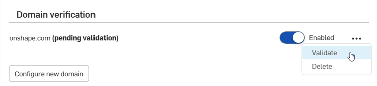 validating a domain