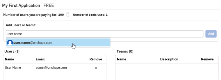 Add users, aliases, or teams to apps