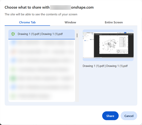 Selecting the PDF tab